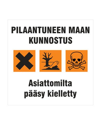 Remediation of contaminated land, Sticker, 100x100 mm