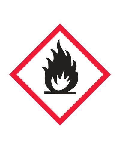 Flammable, Sticker, 100x100 mm