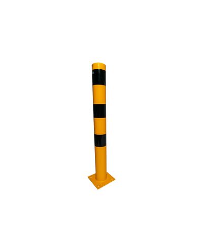 Bolt-on crash bollard, yellow/black, Ø114 mm / 1000 mm Bolt-on crash bollard, yellow/black, Ø114 mm / 1000 mm