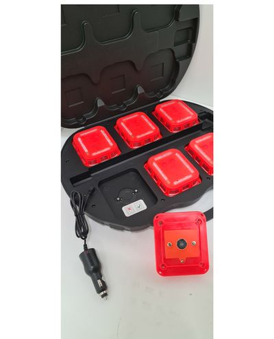 LED disc case incl. 6 rechargeable flashes