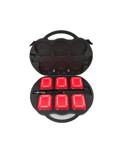 LED disc case incl. 6 rechargeable flashes