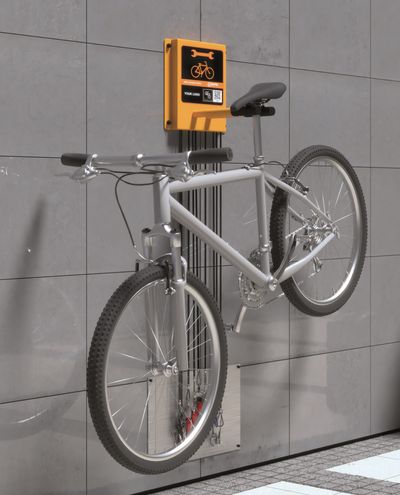 Bicycle maintenance point on the wall, HOKO