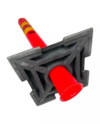 Rubber base for barrier post, 4-cornered, 7.2kg
