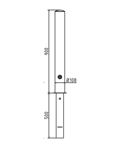 Bollard basic Ø108mm removable