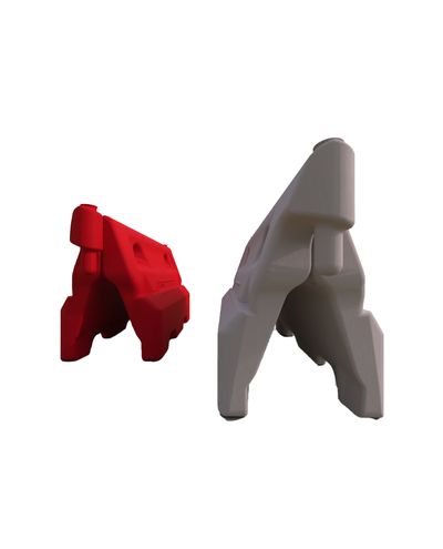 Inflatable plastic barrier red 1130x400x560mm, full 60 kg