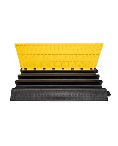 Cable protection with cover 3-channels FULL RUBBER, 900*500*77mm