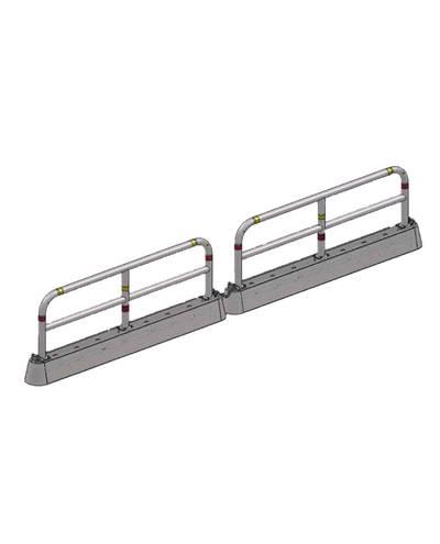 Heavy traffic barrier with 76 mm steel trough Heavy traffic barrier with 76 mm steel trough