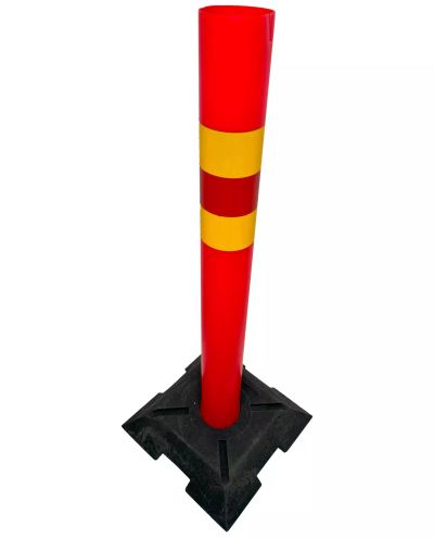 Barrier post part with reflector