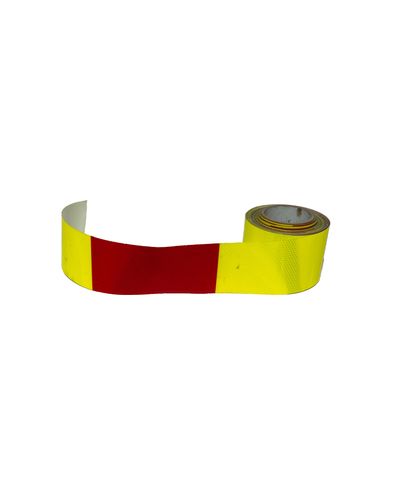 ELY Vehicle warning tape vertical stripe red/lemon R2, 100mm ELY Vehicle warning tape vertical stripe red/lemon R2, 100mm