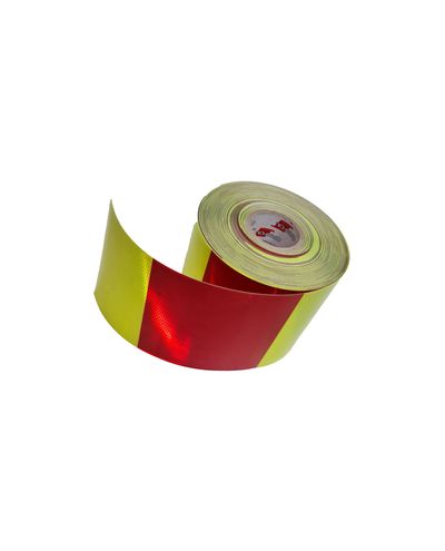 ELY Vehicle warning tape red/lemon R2 reflective, 200mm ELY Vehicle warning tape red/lemon R2 reflective, 200mm