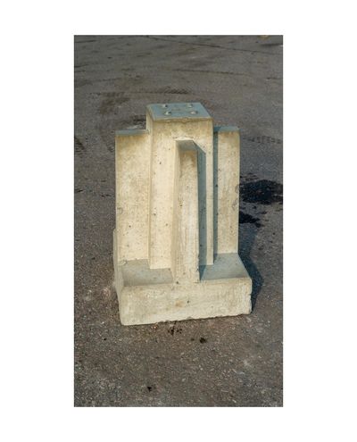 Concrete base for boom