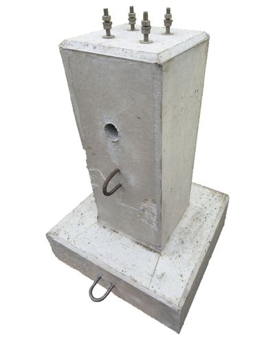 Concrete base for gate