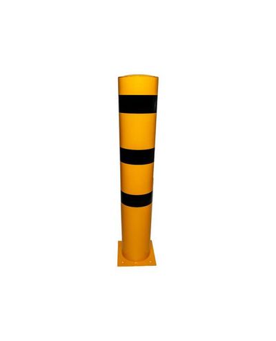 Bolt-on crash bollard, Yellow/black, Ø193mm / 1200mm