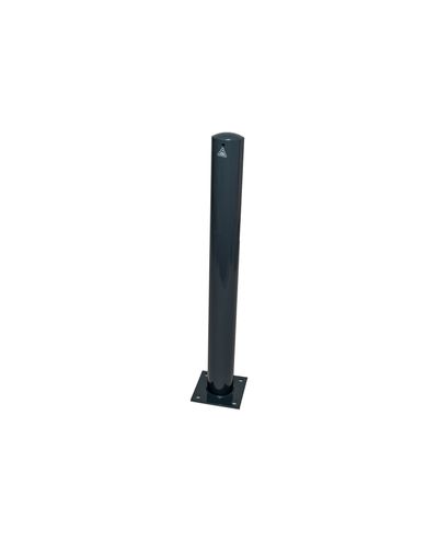 Basic bolt-on bollard, grey, Ø108mm / 1000mm