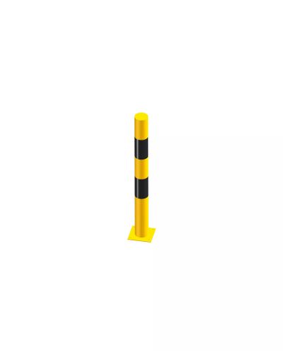 Bolt-on crash bollard, yellow/black, Ø101mm / 1000m Bolt-on crash bollard, yellow/black, Ø101mm / 1000m