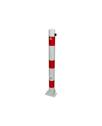 Collapsible bollard, white/red, 900mm / Ø 76 mm