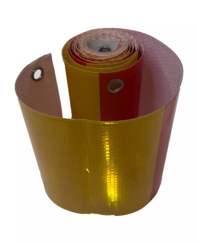 Fabric reflector 15x350cm red/yellow