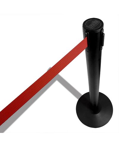 Qway boundary post pair black, red 2.3m tape