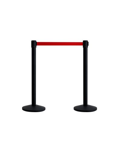 Qway boundary post pair black, red 2.3m tape