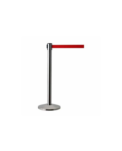 Qway boundary post pair steel, with red tape 2.3m