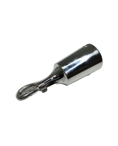 Boundary rope end fitting and hook, chrome