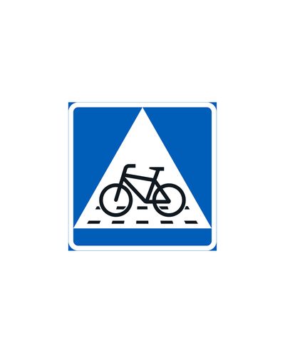 B7 Duty to Give Way at Cyclist Crossing, left, aluminum (R2 film / ELY attachment)