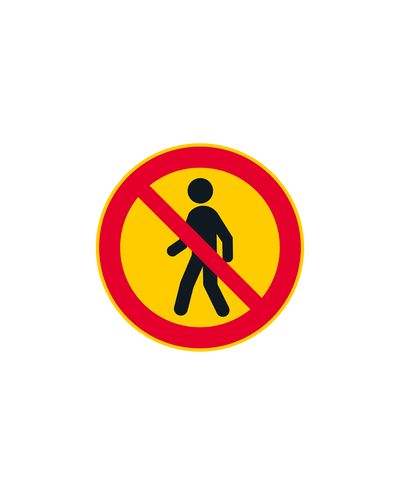 C13 Pedestrian access prohibited, aluminum (R2 film / ELY attachment)