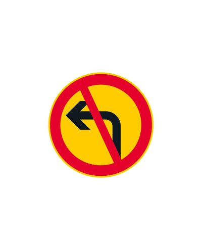 C18 Left Turn Prohibited, aluminum (R2 film / ELY attachment)