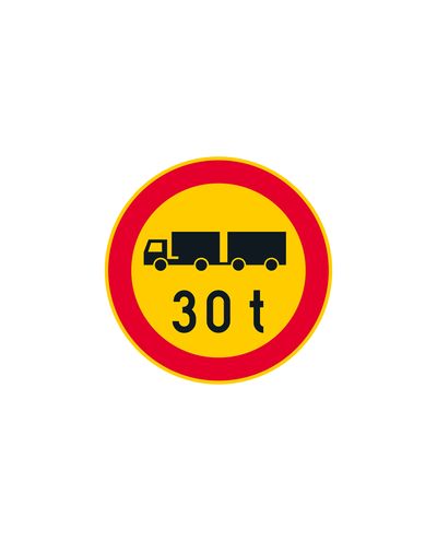 C25 Maximum Permissible Mass of Vehicle Combination, aluminum (R2 film / ELY attachment)