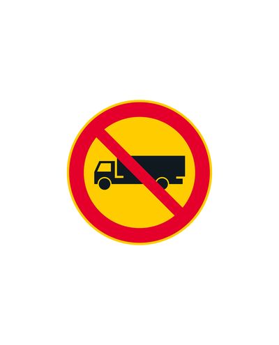 C3 Truck and Van Driving Prohibited, aluminum (R2 film / ELY attachment)