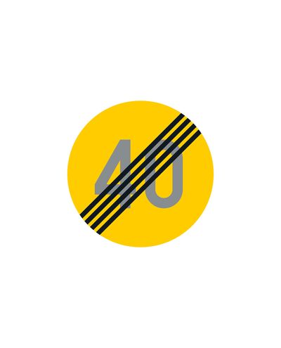 C33 Speed limit Ends at 30, aluminum (R1 film / ELY attachment)