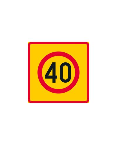 C34 Speed limit zone 50, aluminum (R2 film / ELY attachment)