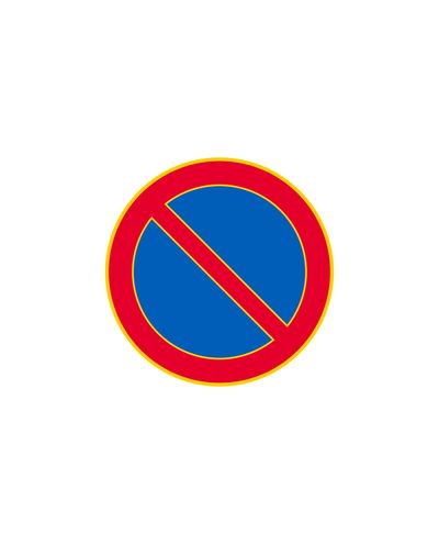 C38 Parking prohibited, aluminum (R1 film / ELY attachment)