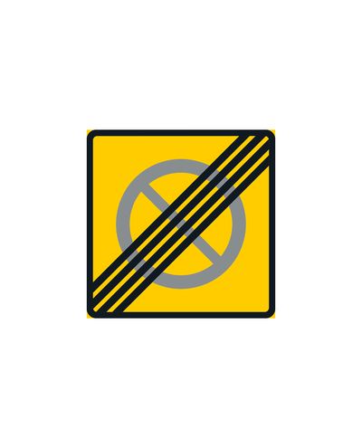 C40 No parking area Ends, aluminum (R2 film / ELY attachment)