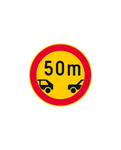 C47 Minimum Distance for Motor Vehicles, aluminum (R2 film / ELY attachment)