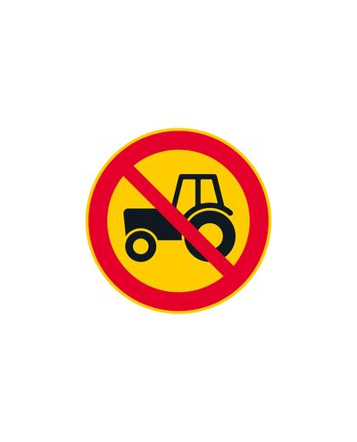 C5 Driving with a tractor prohibited, aluminum (R2 film / ELY attachment) C5 Driving with a tractor prohibited, aluminum (R2 film / ELY attachment)