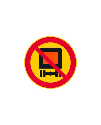 C8 Transport of Hazardous Materials Prohibited, aluminum (R2 film / ELY attachment)