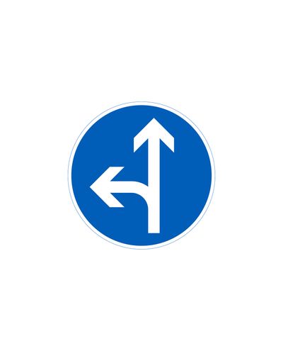 D1.7 Mandatory Direction of travel, aluminum (R1 film / ELY attachment)