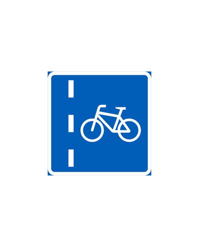E13.1 Bicycle lane, aluminum (R1 film / ELY attachment)