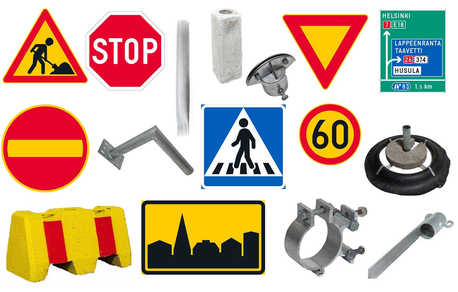 Traffic signs and accessories