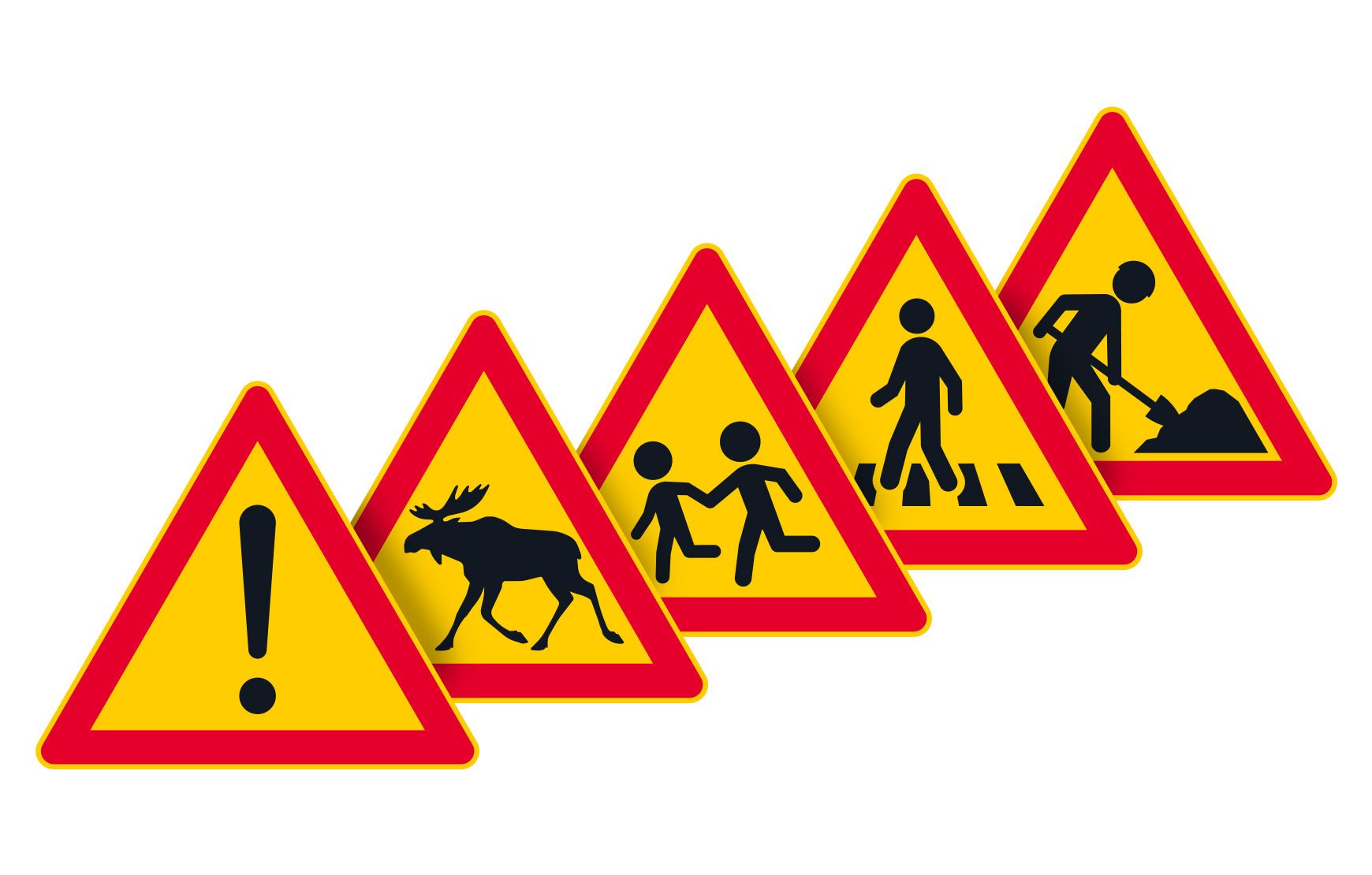 A, Warning signs